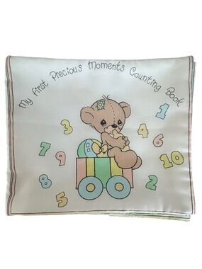 VTG Precious Moments Handmade Quilted Baby Counting Soft Book